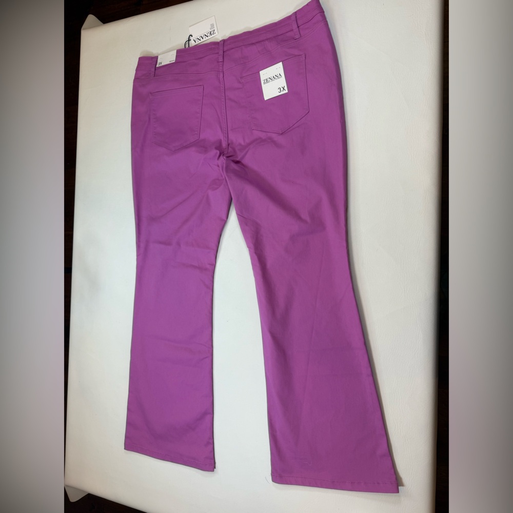 NWT Bootcut Jeans Zenana Color Mauve pink 3X plus size (bin GG41) - Picture 2 of 10